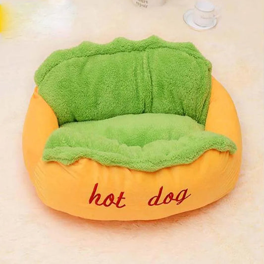 Warm Hot Dog Bed For Small Dogs