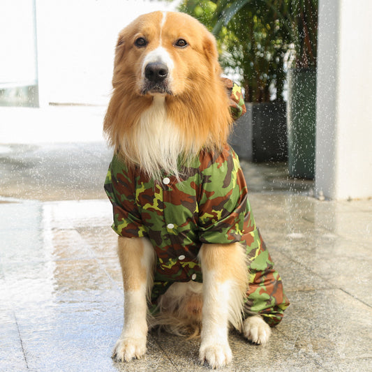 Camouflage Four-Legged One-Piece Pet Raincoat