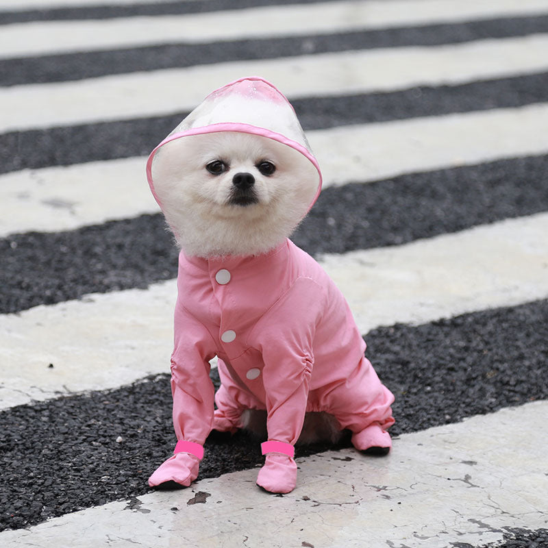 Four-Legged All-Inclusive One-Piece Waterproof Pet Raincoat