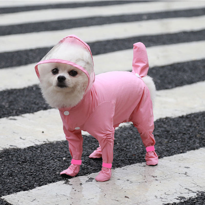 Four-Legged All-Inclusive One-Piece Waterproof Pet Raincoat